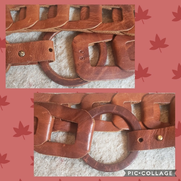 Vintage Linked Square Loop Latch Belt - Picture 4 of 5